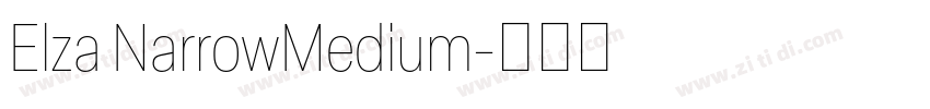 Elza NarrowMedium字体转换